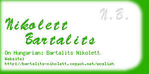 nikolett bartalits business card